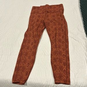 Rust snake skin Athleta leggings